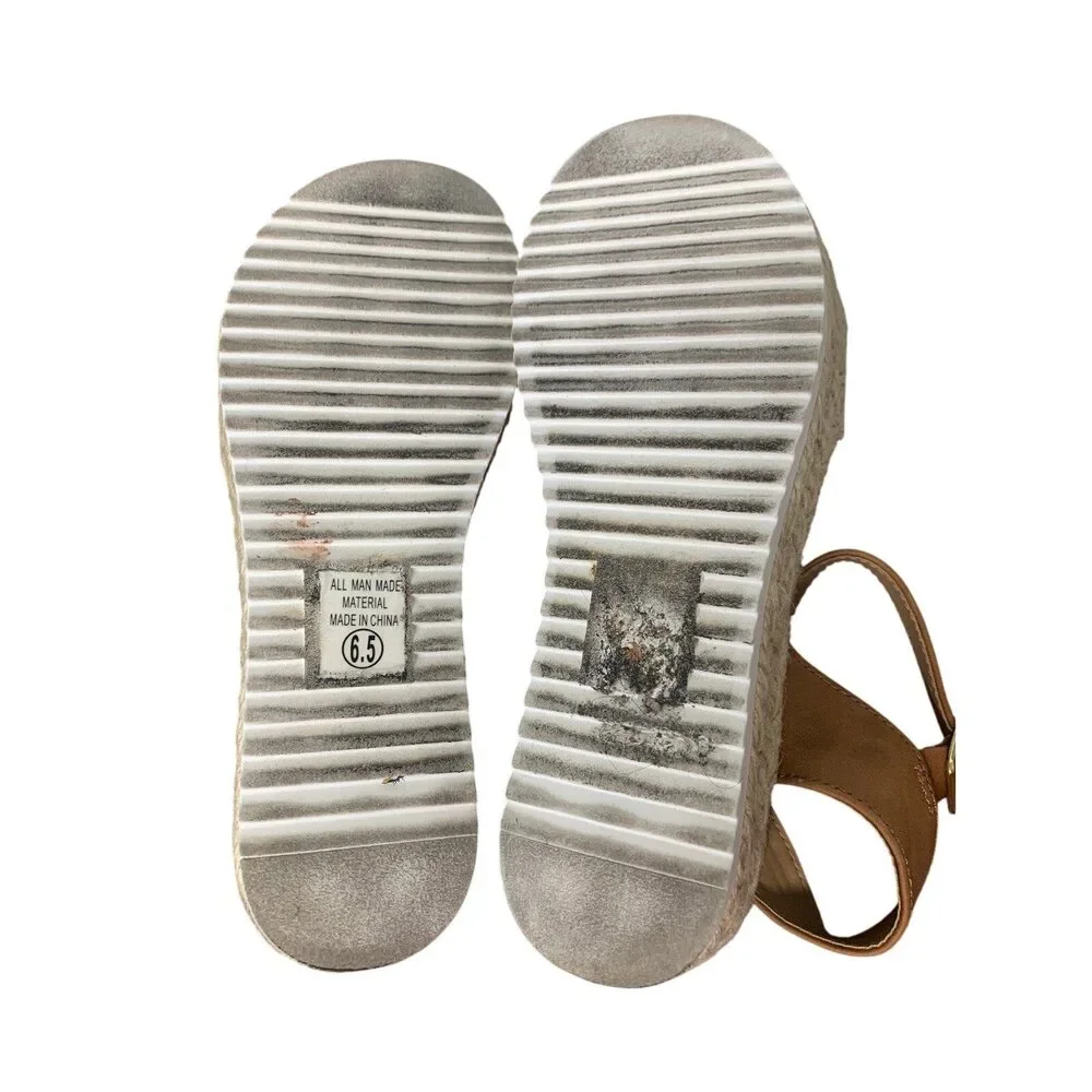 Soda Womens Size 6.5 Open Toe Ankle Strap 2.5